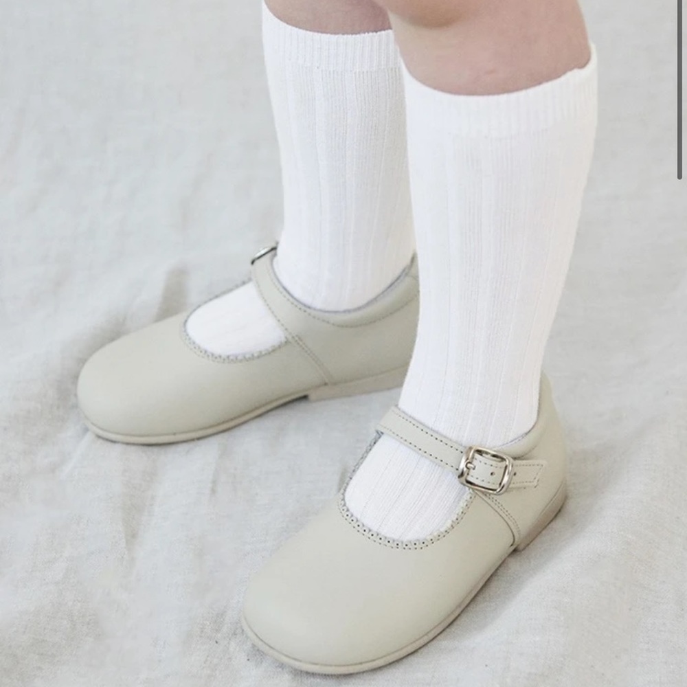 NIB La Coqueta Ivory Girl Mini Mary Janes Size 21